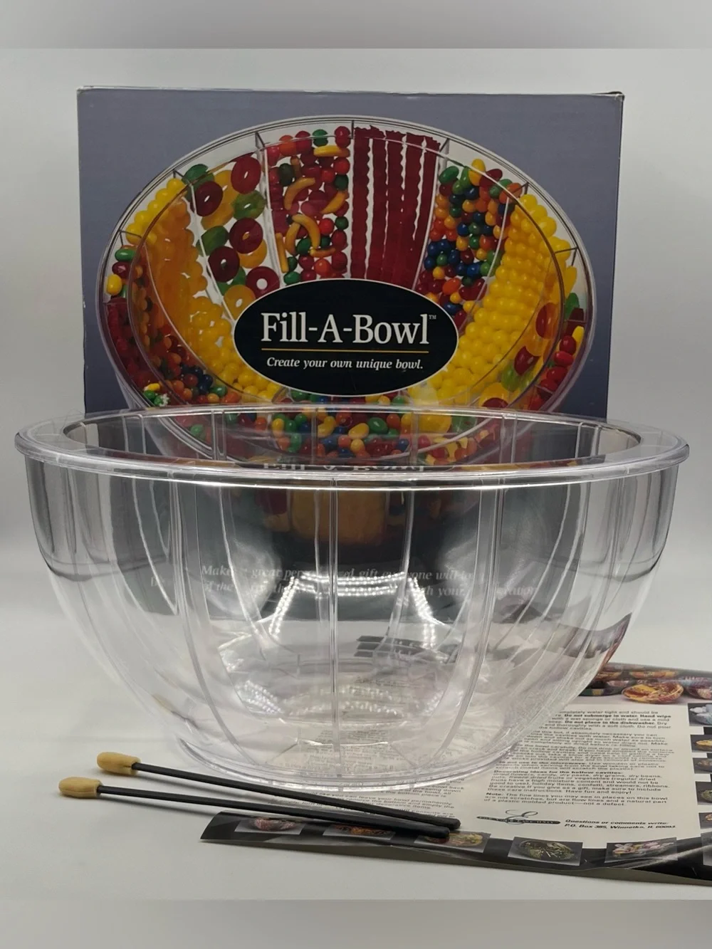 Fill-A-Bowl 12” Holiday Personalized Party Create Your Own Unique Acrylic Bowl